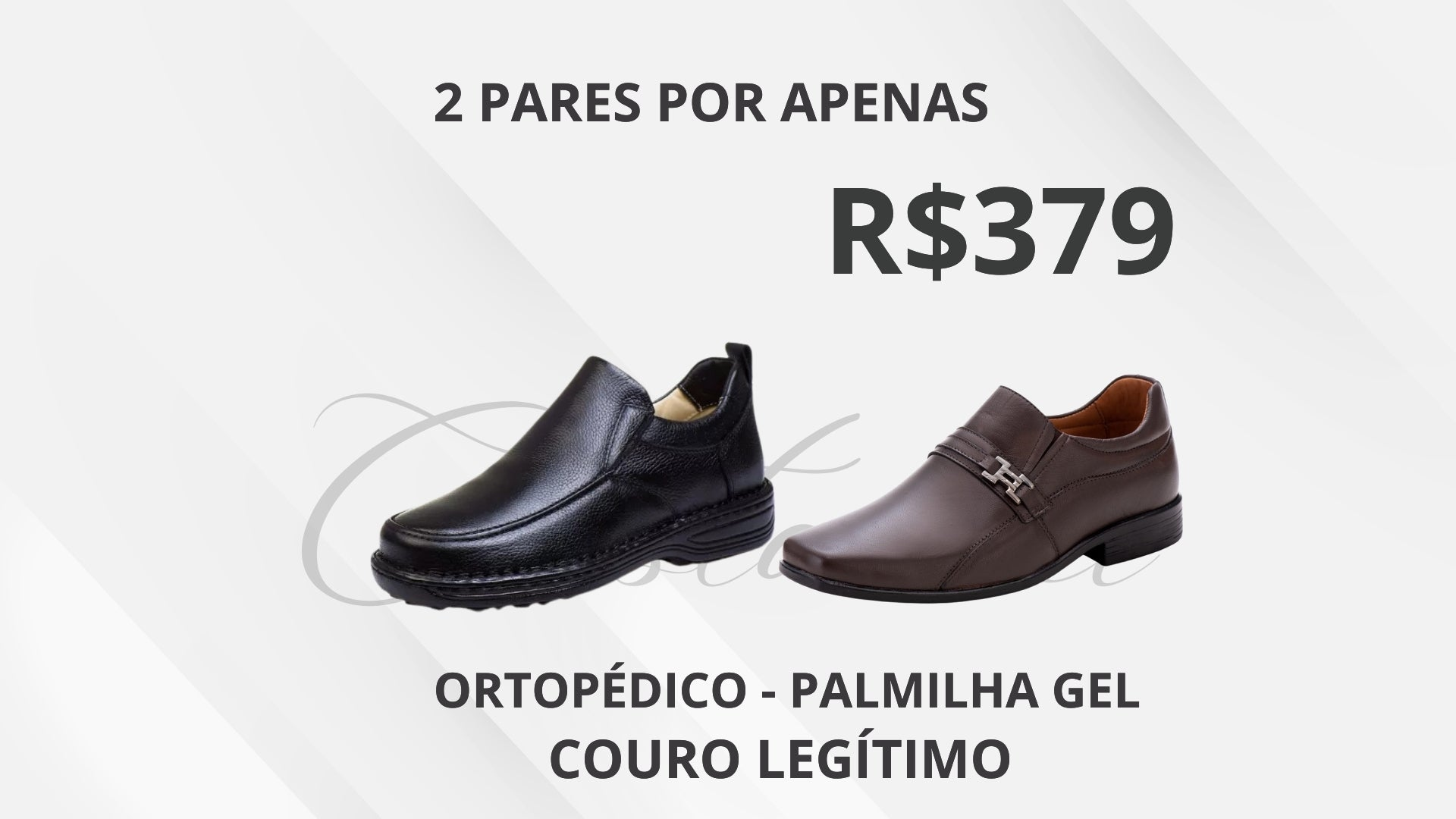 2 PARES R$379 - ORTOPÉDICO COURO LEGÍTIMO