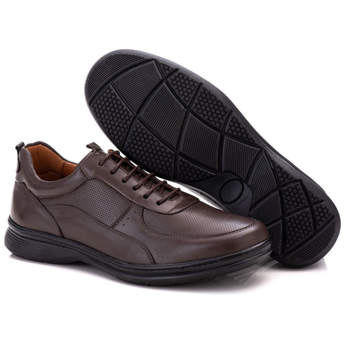 Sapato Ortopédico Masculino Couro Casual