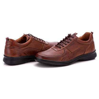 Sapato Ortopédico Masculino Couro Casual