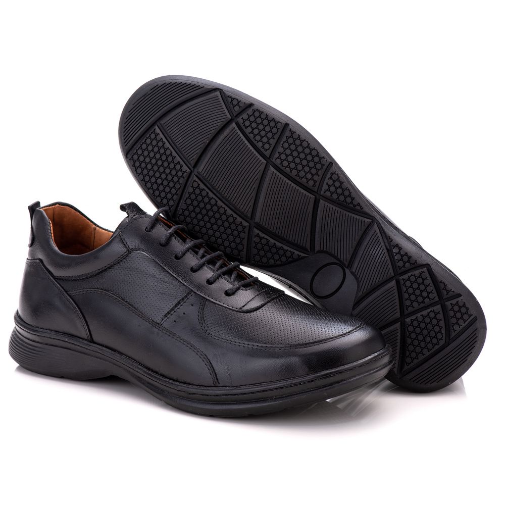 Sapato Ortopédico Masculino Couro Casual