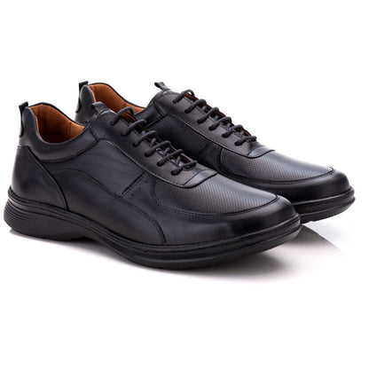 Sapato Ortopédico Masculino Couro Casual