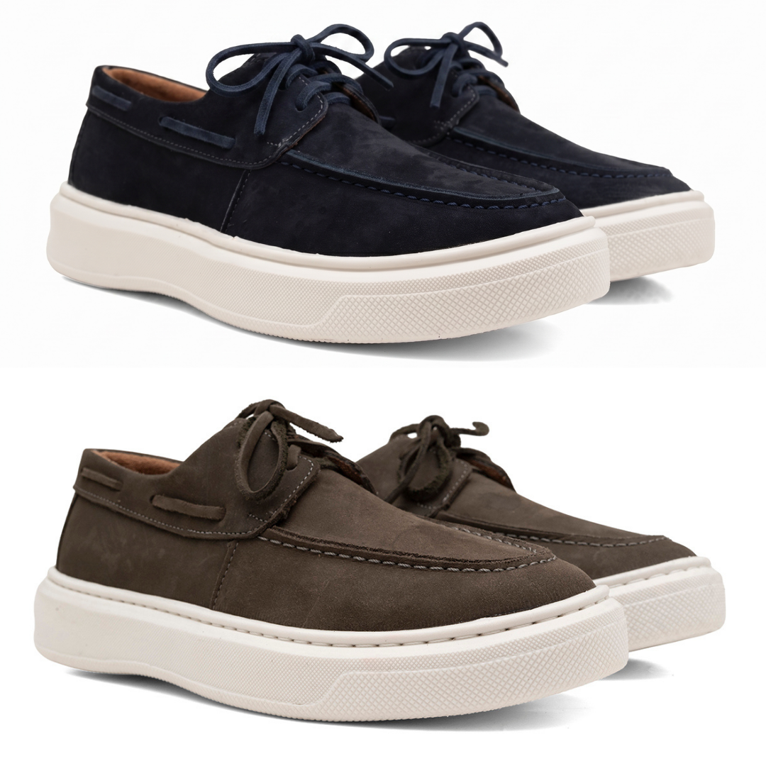 Combo 2 Pares - Casual Dockside Mocassim Masculino Em Couro