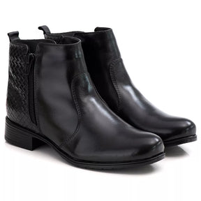 Bota Feminina Estilo Coturno Feminino Ranster Cano Curto Couro 100% Legitimo