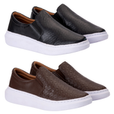 Compre 1 e Leve 2 - Slip On Masculino em Couro + Brinde [Carteira e cinto]🔥