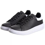 Tênis Casual Costarini Preto/Branco - Couro Ecológico