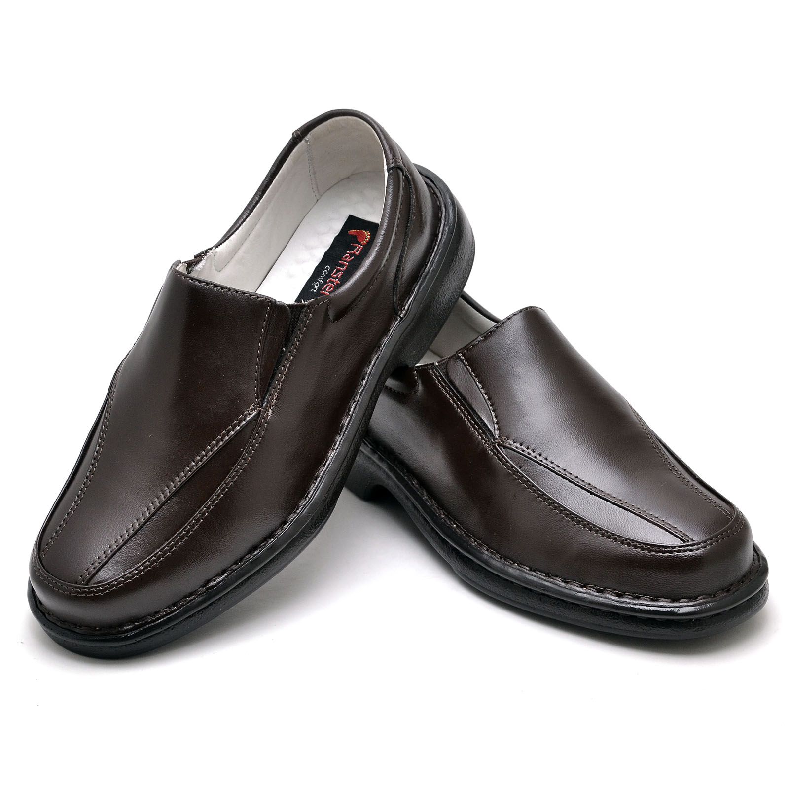 Sapato Ortopédico Masculino Couro Gel Comfort