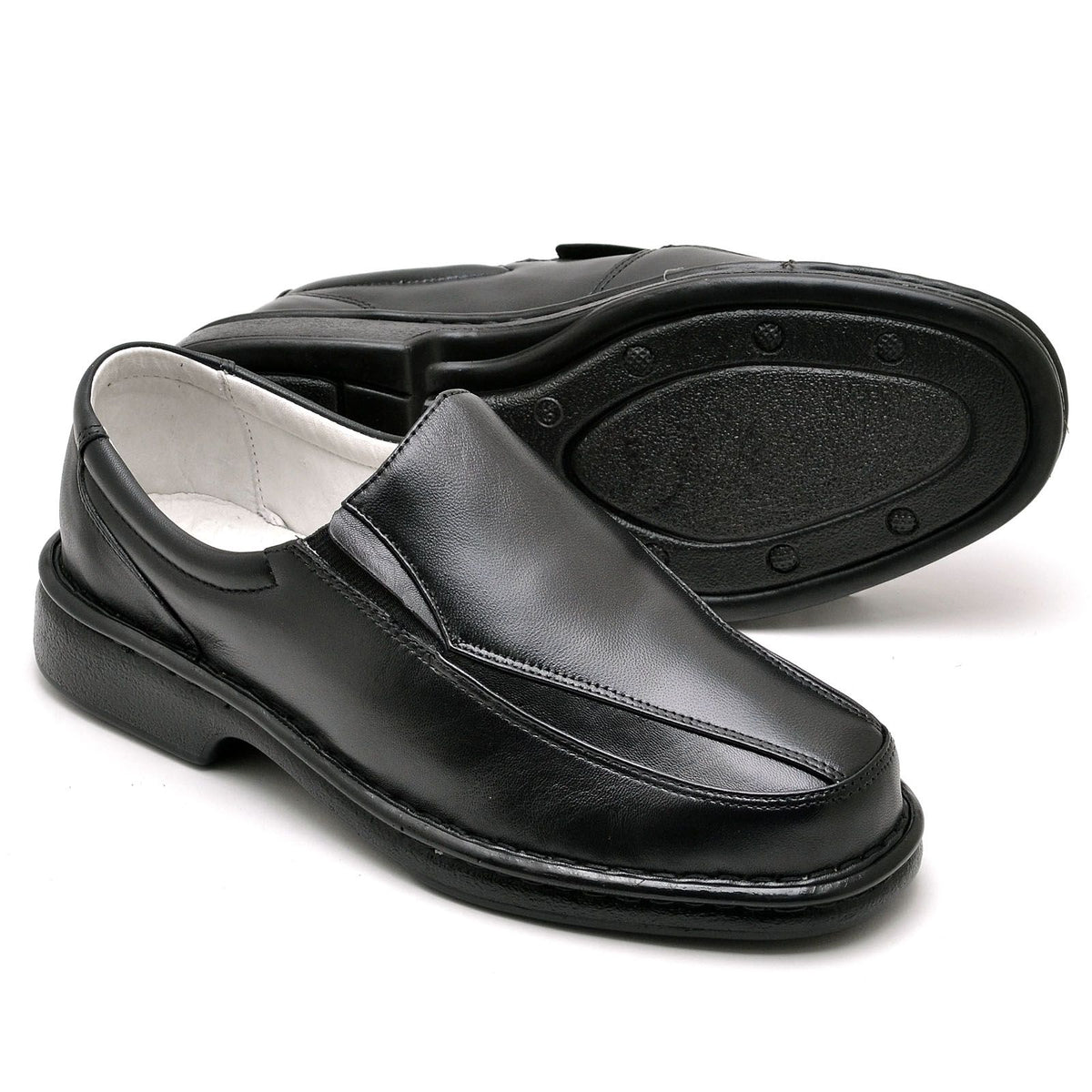 Sapato Ortopédico Masculino Couro Gel Comfort