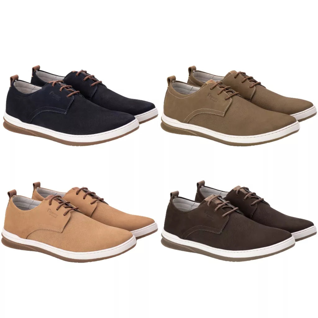 Sapatenis Masculino Casual Oxford Ranster Comfort 100% Couro Legitimo Palmilha Ultra Gel Confortável