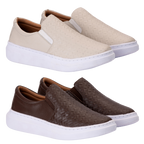 Compre 1 e Leve 2 - Slip On Masculino em Couro + Brinde [Carteira e cinto]🔥
