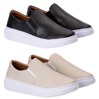 Compre 1 e Leve 2 - Slip On Masculino em Couro + Brinde [Carteira e cinto]🔥