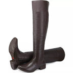 Bota Feminina Montaria Cano Alto Longo Over Confortável 100% Couro Legitimo Promoção