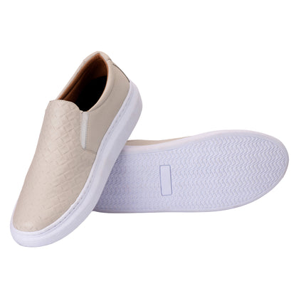 Slip On Masculino Casual Couro Costarini + Brinde Carteira e Cinto