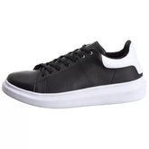 Tênis Casual Costarini Preto/Branco - Couro Ecológico