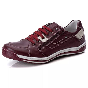 Sapatenis Casual Masculino Couro Legitimo Palmilha em Gel Original Ranster Sola Costurada