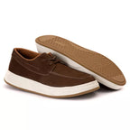 Mocassim Casual Dockside Masculino Em Couro Café