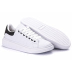 Tênis Casual Costarini Branco/Preto - Couro Ecológico