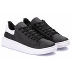 Tênis Casual Costarini Preto/Branco - Couro Ecológico