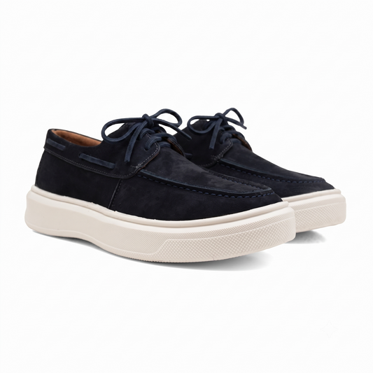 Mocassim Casual Dockside Masculino Em Couro Azul