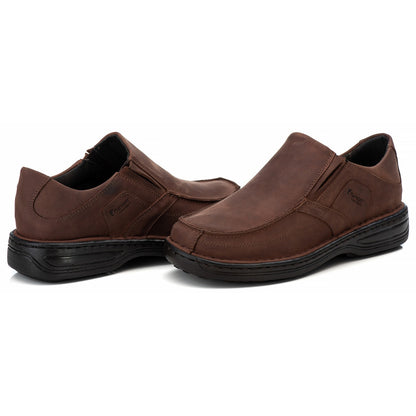 Sapato Masculino Anti-stress Couro Legitimo Conforto Em Gel Ortopédico