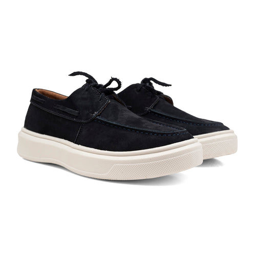 Mocassim Casual Dockside Masculino Em Couro Azul