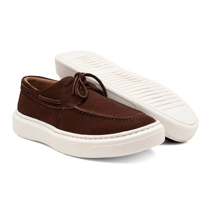 Mocassim Casual Dockside Masculino Em Couro Café