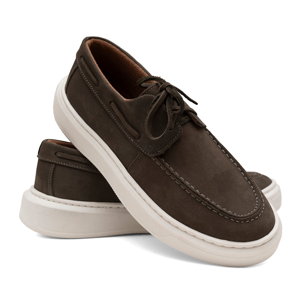 Combo 2 Pares - Casual Dockside Mocassim Masculino Em Couro