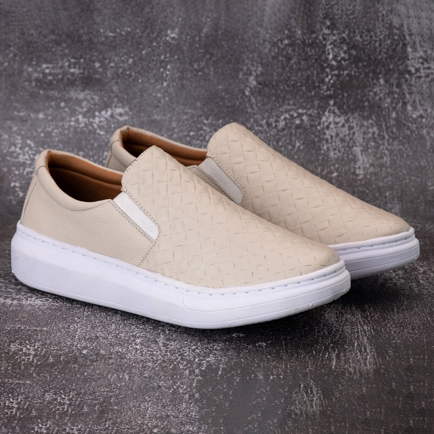 Slip On Masculino Casual Couro Costarini + Brinde Carteira e Cinto