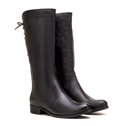 Bota Montaria Feminina Cano Longo Ajustavel Couro Legitimo