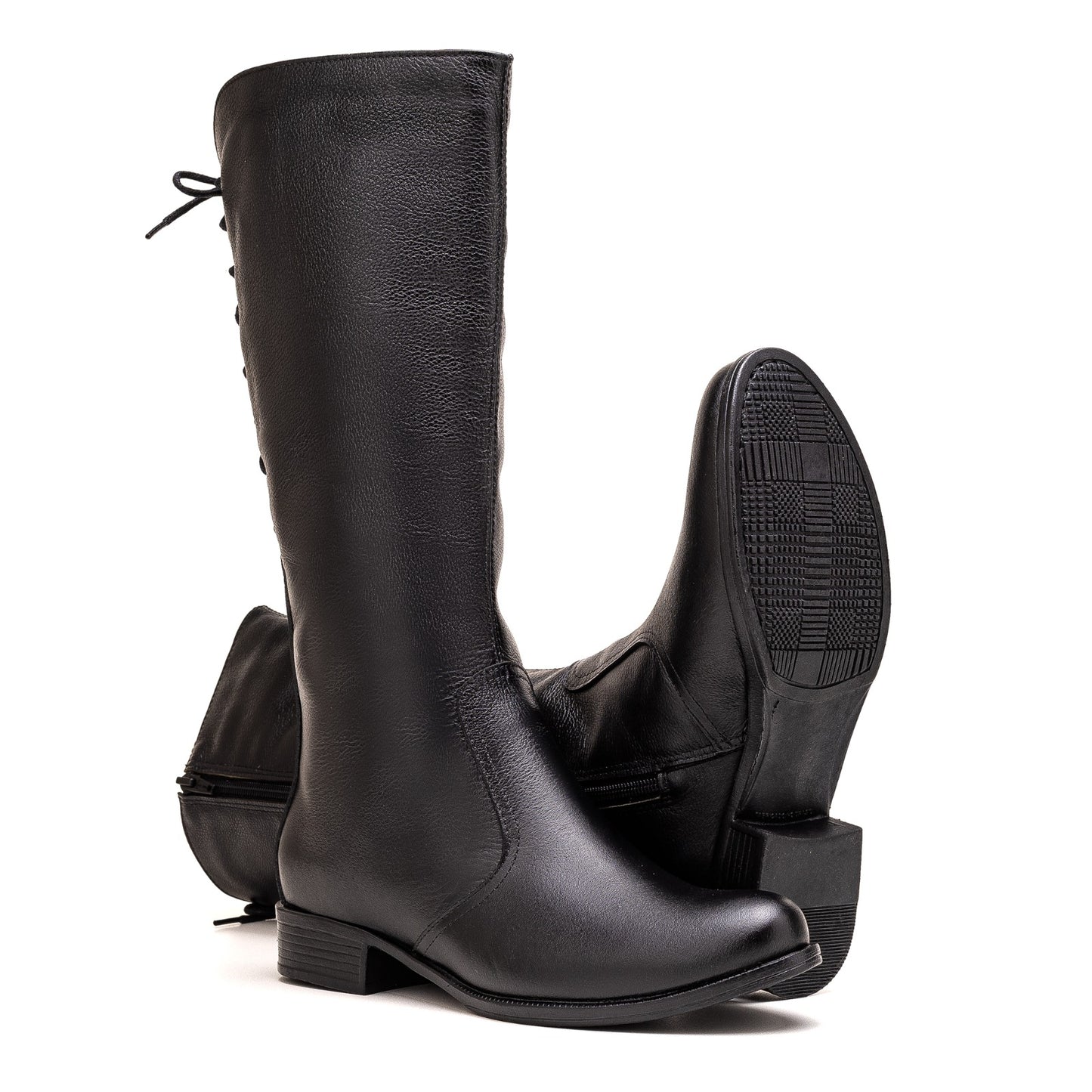Bota Montaria Feminina Cano Longo Ajustavel Couro Legitimo