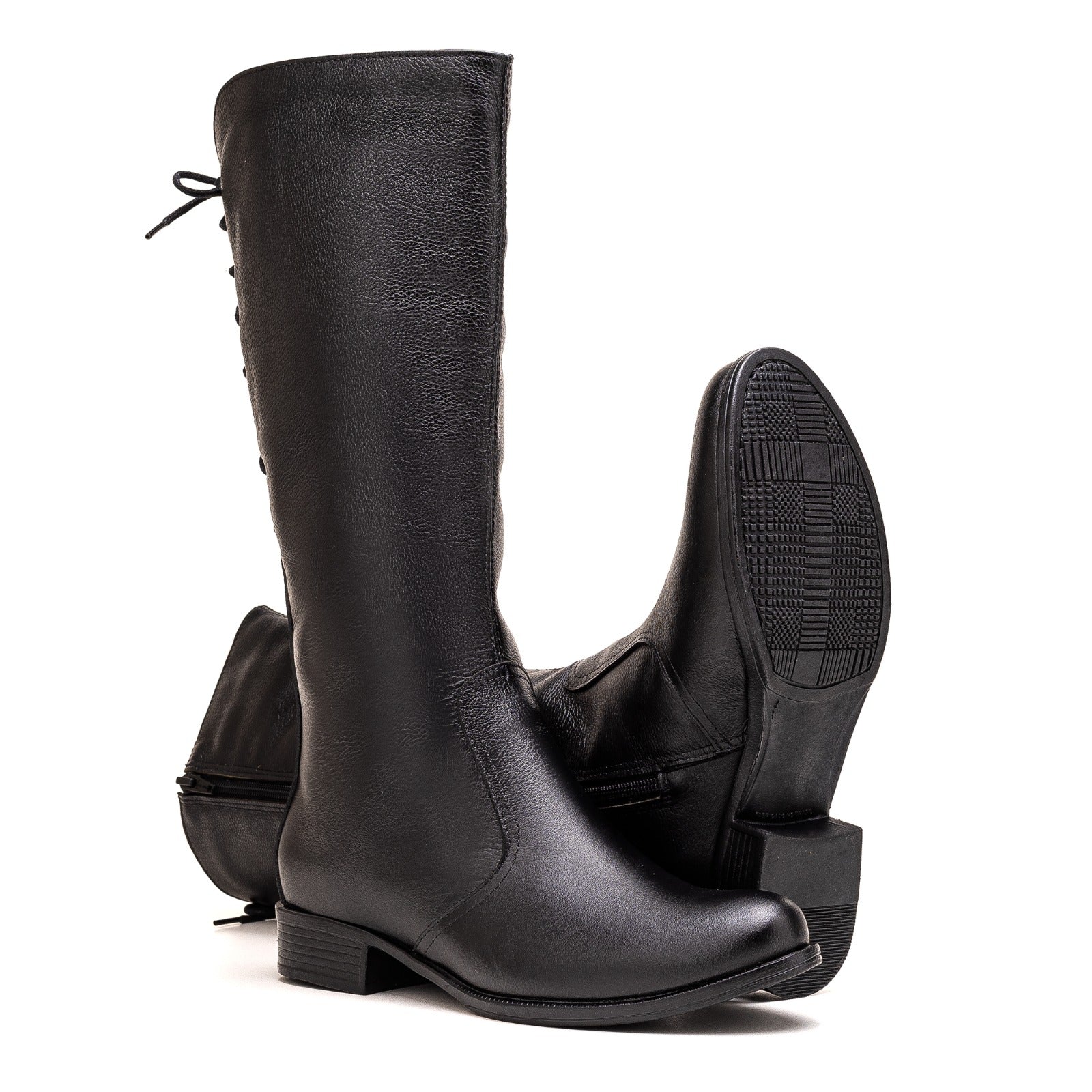 Bota Montaria Feminina Cano Longo Ajustavel Couro Legitimo