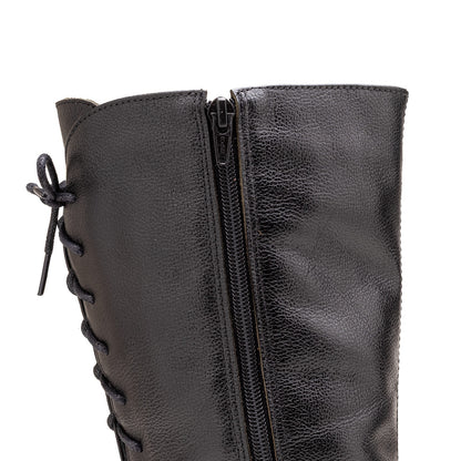 Bota Montaria Feminina Cano Longo Ajustavel Couro Legitimo