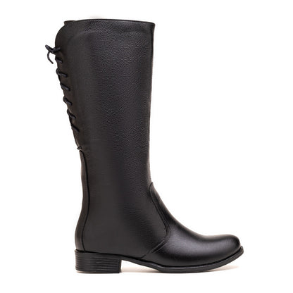 Bota Montaria Feminina Cano Longo Ajustavel Couro Legitimo