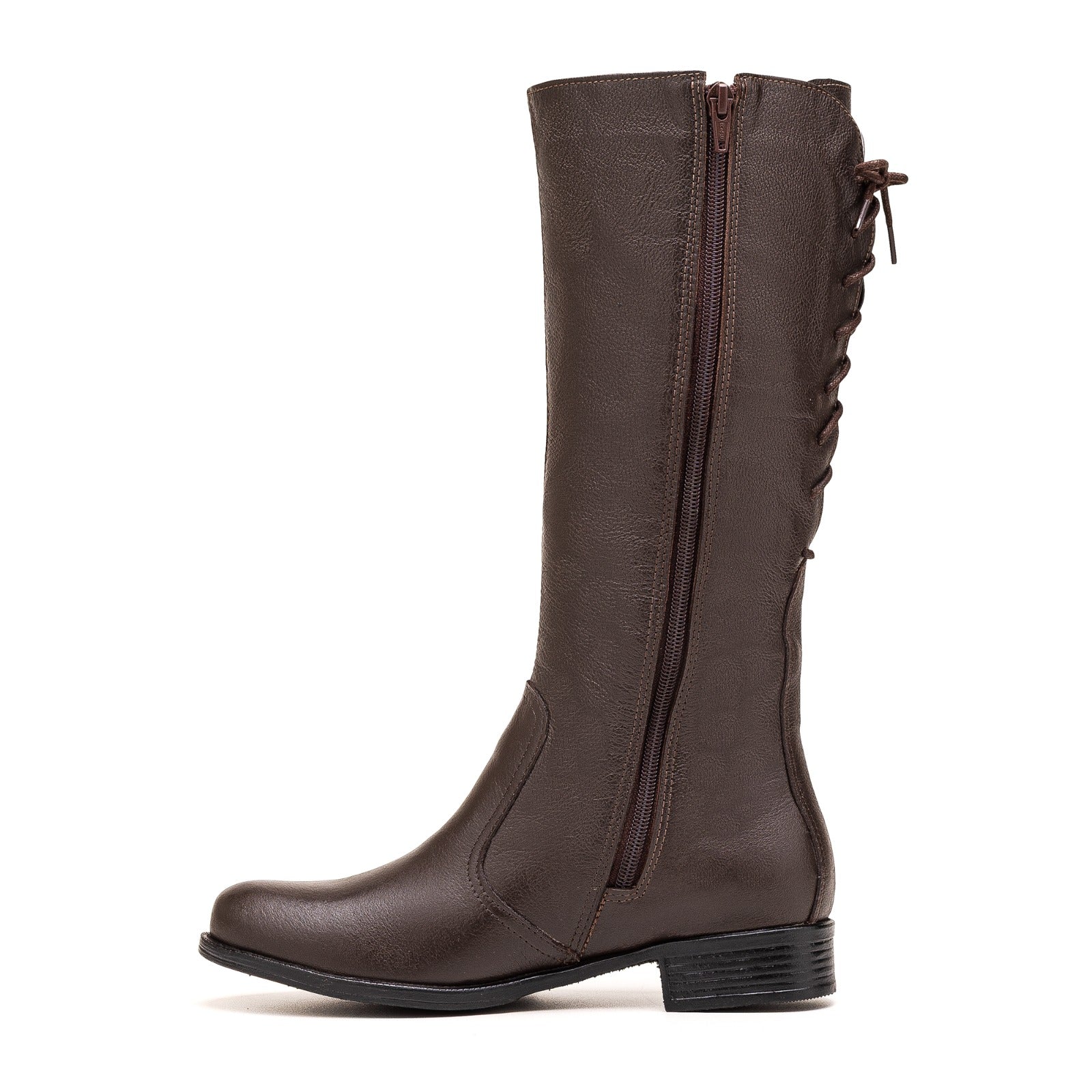 Bota Montaria Feminina Cano Longo Ajustavel Couro Legitimo