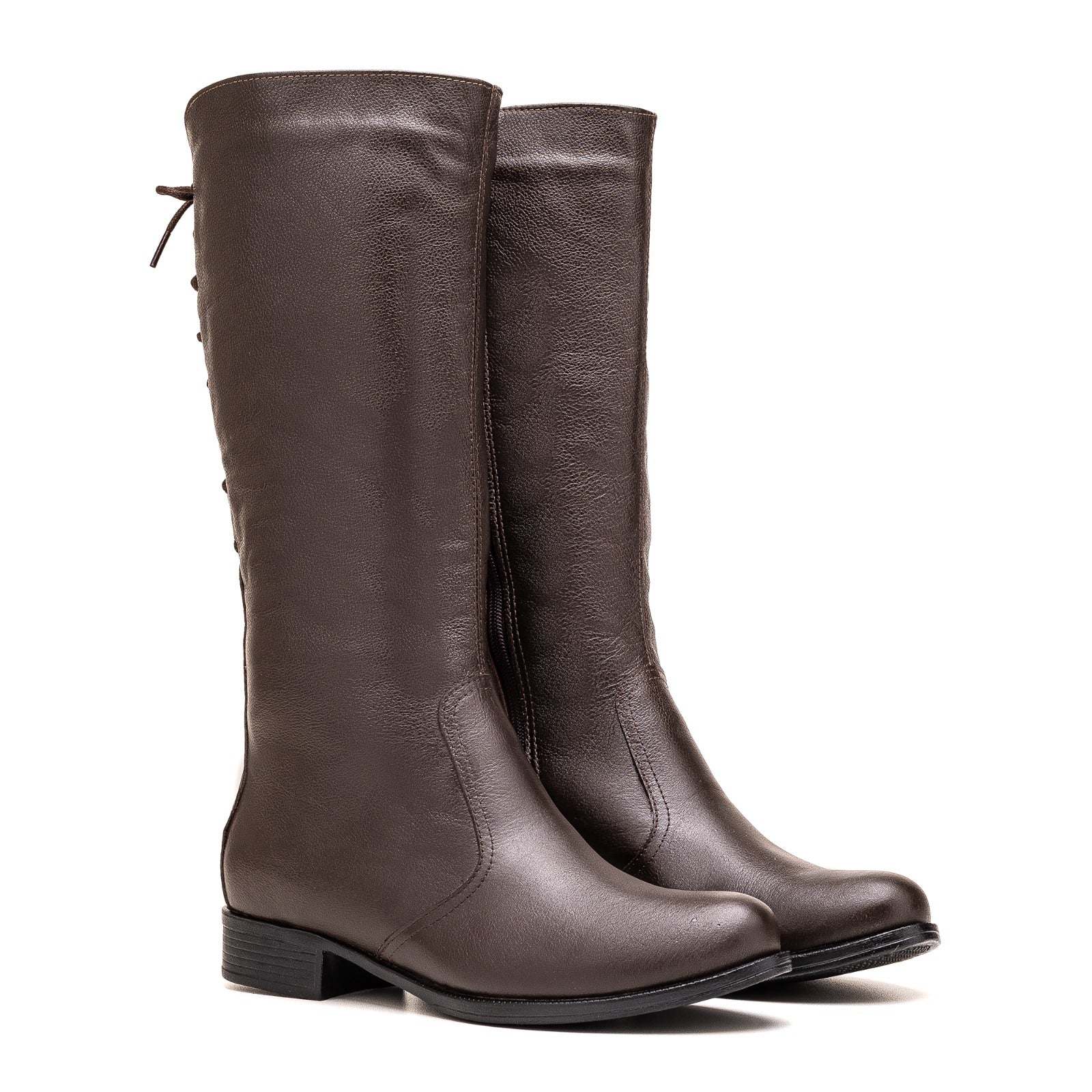 Bota Montaria Feminina Cano Longo Ajustavel Couro Legitimo