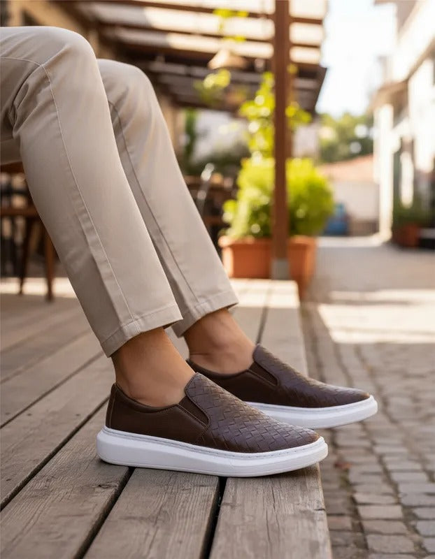 Tênis Iate Floater Couro Costarini Café