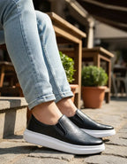 Tênis Iate Floater Couro Costarini Preto