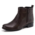 Bota Feminina Estilo Coturno Feminino Ranster Cano Curto Couro 100% Legitimo