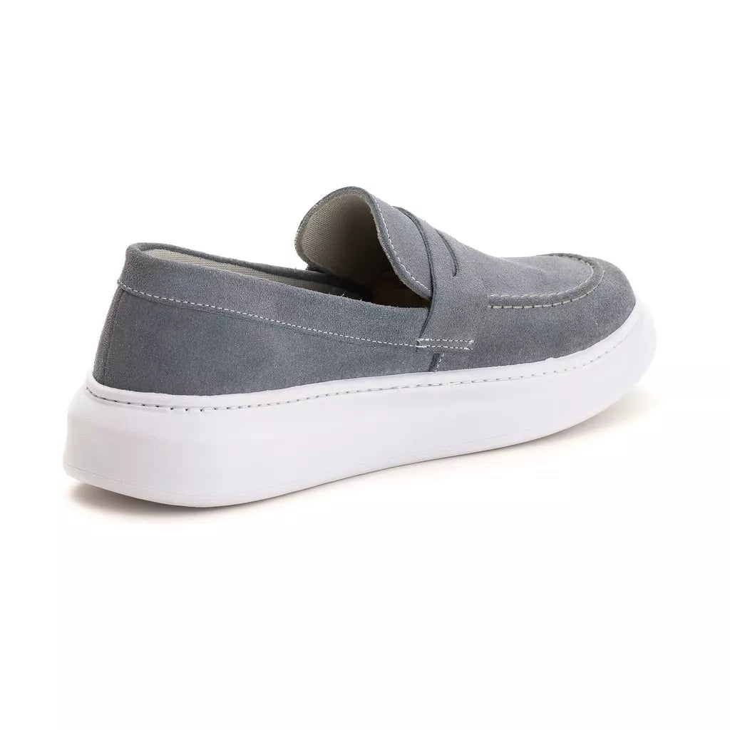 Mocassim Masculino Couro Camurça Casual Confortável Sola Alta