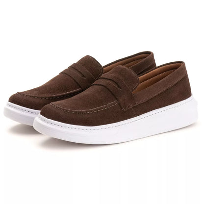 Tênis Iate Loafer Camurça Costarini - Café