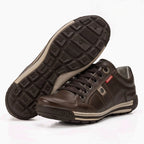 Sapatênis Masculino Casual em Couro Legítimo com Palmilha em Gel e Solado Antiderrapante